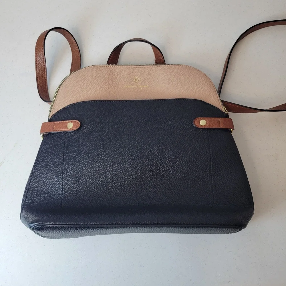 Nanette Lepore Convertible Backpack Crossbody Women Colorblock Vegan Leather